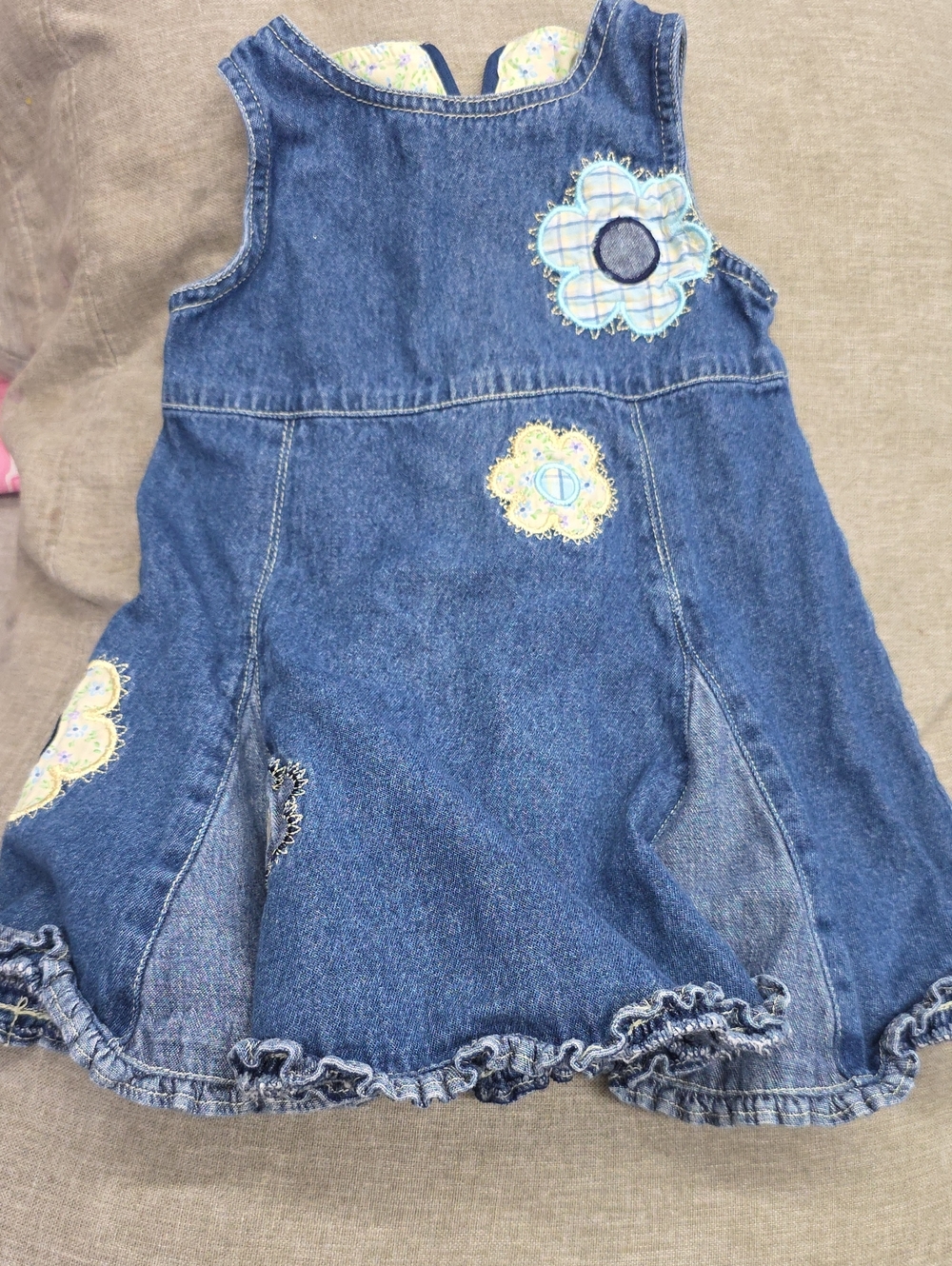 Y2K Carter's Watch The Wear Sleeveless Pleated Denim Dress